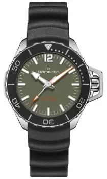 Image of Hamilton H77455360 Khaki Navy Frogman Automatic (41mm) Green Watch