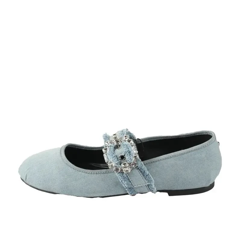 Image of Buffalo Womens mules Buffalo Daphne Glam - Vegan Denim Bleu Female 40