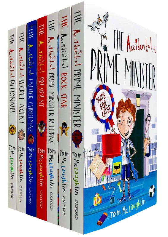 Image of The Accidental Series 7 Book Set By Tom McLaughlin Including Accidental Prime Minister Rock Star Prime Minister Returns Tom McLaughlin Books