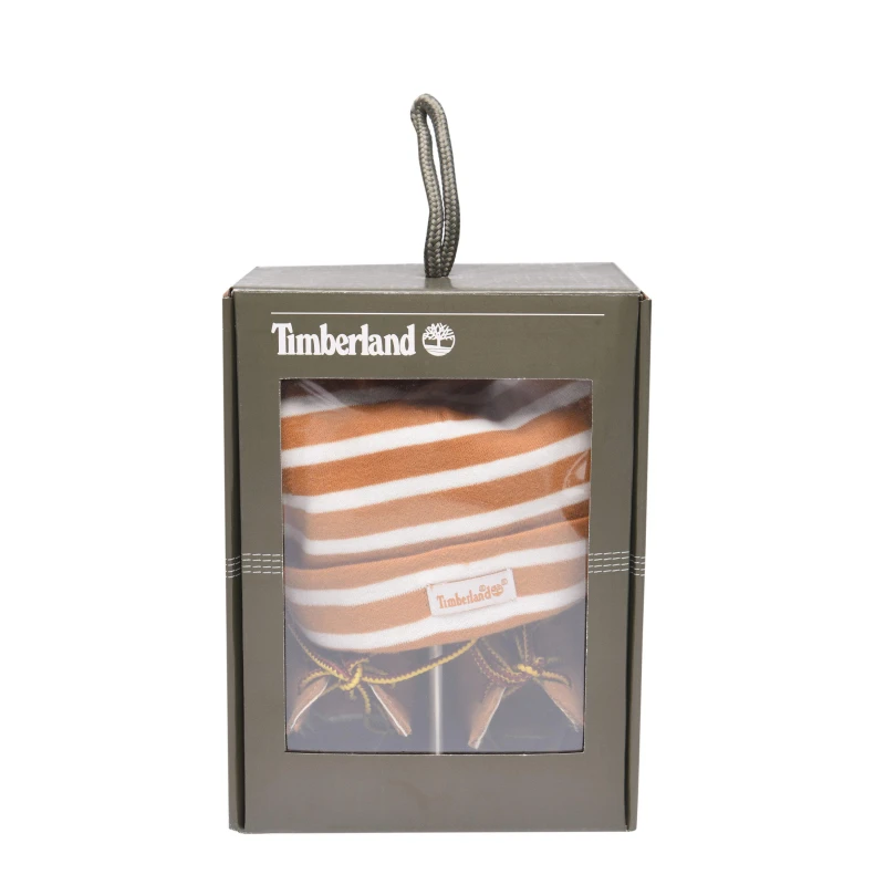 Image of Timberland CRIB BOOTIE WITH HAT boys's Children's Slippers in Brown