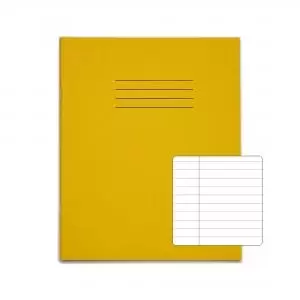 Image of RHINO 8 x 6.5 Exercise Book 48 Pages 24 Leaf Yellow 8mm Lined with