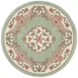 Image of Origins Shensi Round Rug Green 120cm Diameter
