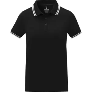 Image of Elevate Womens/Ladies Amarago Short-Sleeved Polo Shirt (S) (Solid Black)