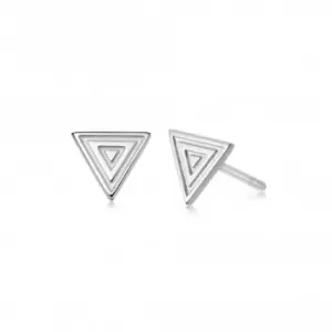 Image of Artisan Stamped Stud Sterling Silver Earrings NE02_SLV