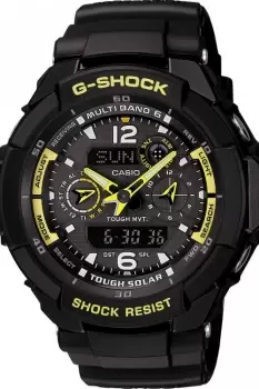Image of Mens Casio G-Shock Gravity Defier Alarm Chronograph Radio Controlled Watch GW-3500B-1AER
