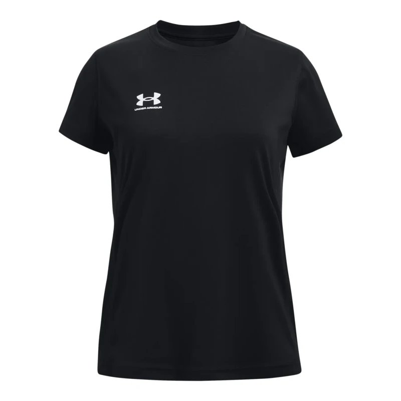 Image of Under Armour Armour Ua G'S Ch. Train Ss Gym Top Girls Short Sleeve Performance T-Shirts 7-8 (S) Black 62904703175