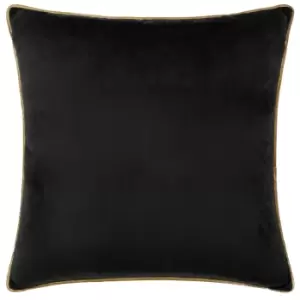 Image of Meridian Velvet Cushion Black/Gold / 55 x 55cm / Polyester Filled