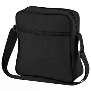 Image of Bagbase Retro Flight / Travel Bag (7 Litres) (One Size) (Black/Dark Graphite)