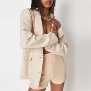 Image of Missguided BOOTY SHORT - Cream