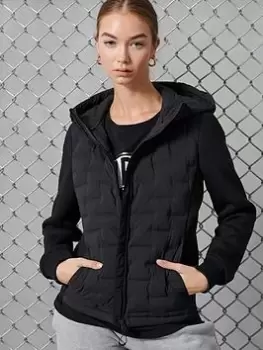 Image of Superdry Storm Sonic Luxe Hybrid Jacket - Black, Size 10, Women