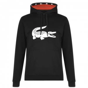 Image of Lacoste Large Logo OTH Hoodie - Noir