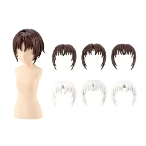 Image of Sousai Shojo Teien Model Kit Accesoory Set 1/10 After School Short Wigs Type A White & Choco Brown