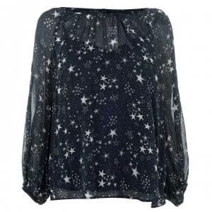 Image of Velvet Star Print T-Shirt - Star Print