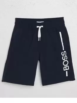 Image of BOSS Boys Logo Swim Shorts - Navy, Size Age: 6 Years
