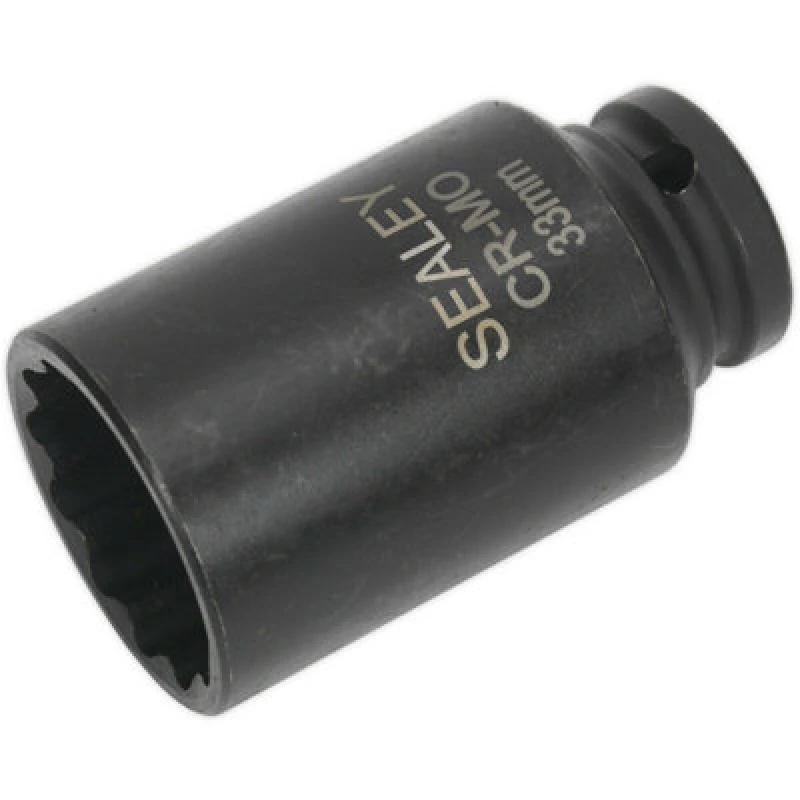 Image of Loops 33mm Bi-Hex Deep Impact Socket - 1/2 Inch Sq Drive - Chromoly Wrench Socket Multi