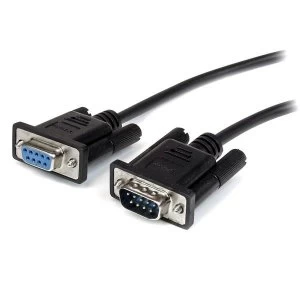 Image of StarTech 0.5m Black Straight Through DB9 RS232 Serial Cable MF