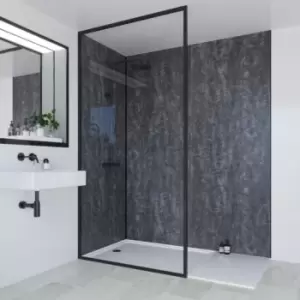 Image of Multipanel Linda Barker Bathroom Wall Panel Unlipped 2400 X 1200mm Graphite Elements