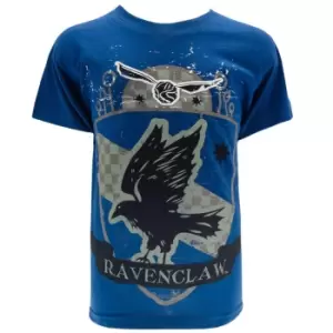 Image of Harry Potter Childrens/Kids Ravenclaw T-Shirt (7-8 Years) (Blue/Black/Cream)