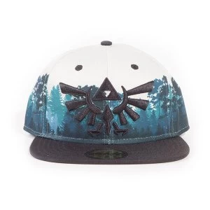 Image of Nintendo - Embroidered Hyrule Green Forrest Unisex Snapback Baseball Cap - Multi-Colour