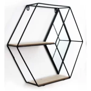 Image of Hexagon Unit With Mirror & 2 Shelves