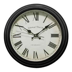 Image of Premier Housewares Ridged Wall Clock - Black