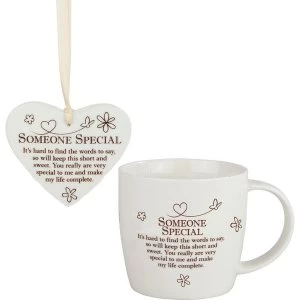 Image of Said with Sentiment Ceramic Mug & Heart Gift Sets Someone Special