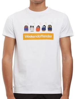 Image of Weekend Offender Graphic T-Shirt - White, Size S, Men