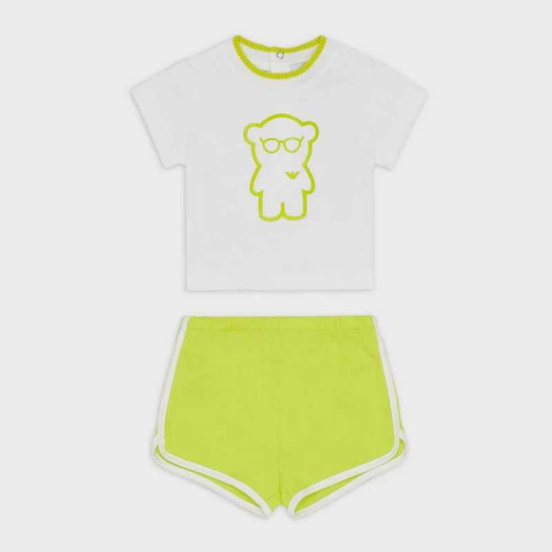 Image of Emporio Armani Tee & Shorts White male 3m