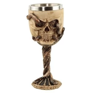 Image of Decorative Bronze Octopus Skull Goblet