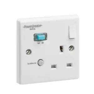 Image of Powerbreaker Single Switch Socket White 10Ma Active - K21WPAAN10-C