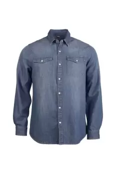 Image of Long Sleeve Casual Denim Shirt