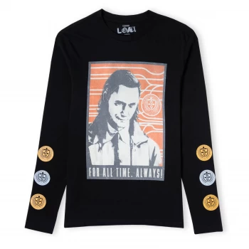 Image of Marvel Loki For All Time Unisex Long Sleeve T-Shirt - Black - M - Black