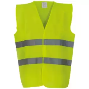Image of Yoko Mens Hi Vis 2 Bands Vest/Waistcoat (3XL) (Yellow) - Yellow