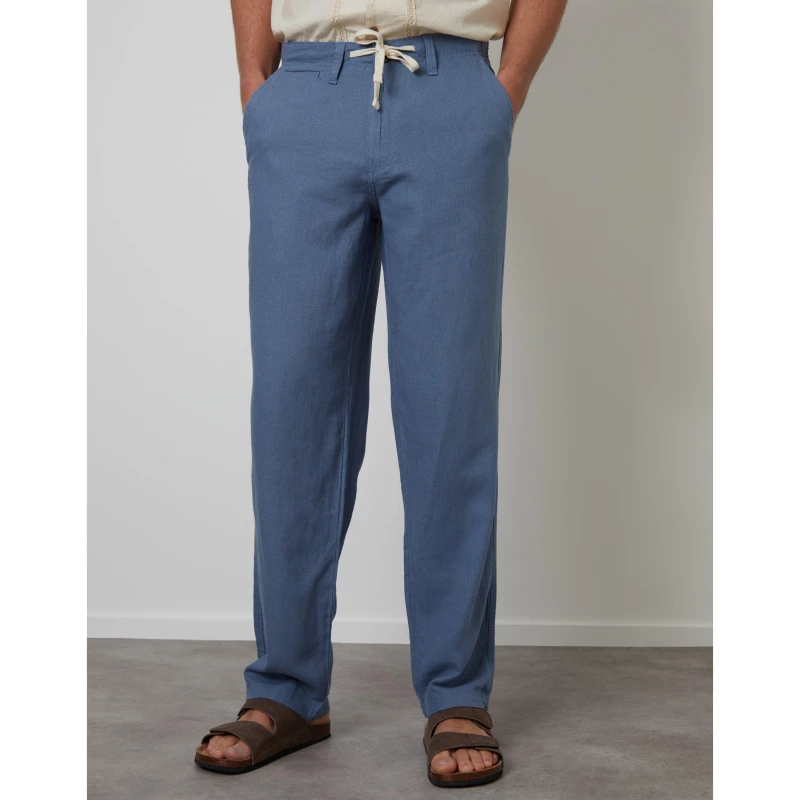 Image of Threadbare Mens Linen Straight Leg Trouser Denim male 34W R