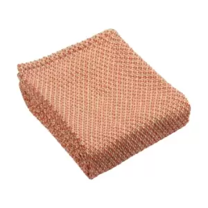 Image of Riva Home Jacko Knitted Throw Cotton Natural/Orange