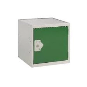 Image of One Compartment Cube Locker D450mm Green Door MC00100