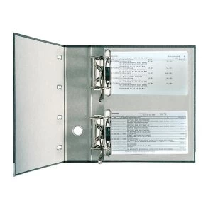 Image of Leitz Standard Double Lever Arch File 80mm Spine A4 Black Ref 1092-95 Pack 5