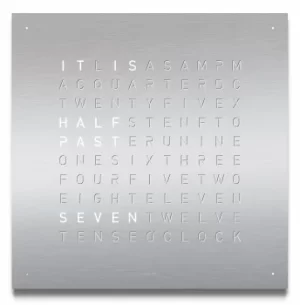 Image of QLOCKTWO Classic Stainless Steel Wall Clock 45cm