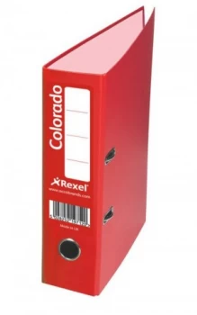 Image of Rexel Colorado Lever Arch File 80mm Spine A4 Red PK10