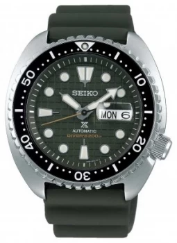 Image of Seiko Prospex Gents Mechanical Khaki Rubber Strap Khaki Watch