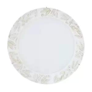 Image of Serena Glass Decorative Flush Ceiling Light 4 Light Chrome