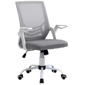 Image of Vinsetto Mesh Swivel Office Chair Task Computer Chair With Lumbar Support Grey
