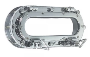 Image of Classic Oval Opening Porthole in Brass or Chromium plated