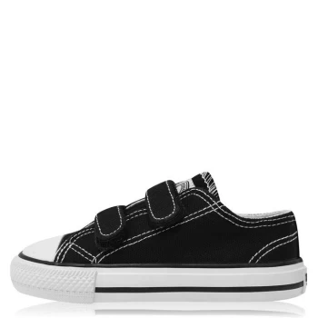 Image of SoulCal Canvas Hook and Loop Tape Shoe Infants - Black/White