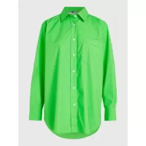 Image of Tommy Hilfiger 1985 Org Co Poplin Overszd Shirt - Green
