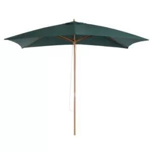 Image of Outsunny 295L x 200W x 255Hcm Wooden Garden Patio Parasol Umbrella-Dark Green