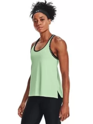 Image of Under Armour Training Knockout Tank, Aqua/White, Size S, Women