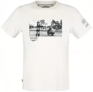 Image of Timberland Moto Guzzi Front Graphic Tee T-Shirt beige