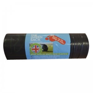 Image of The Green Sack Medium Duty Refuse Sacks on a Roll Black Pack of 15