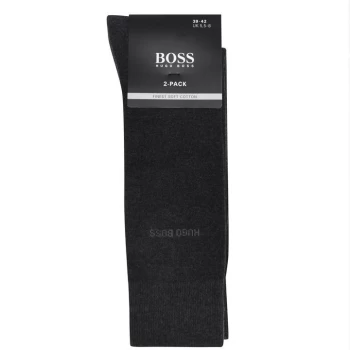 Image of BOSS Two Pack Soft Cotton Socks - Grey